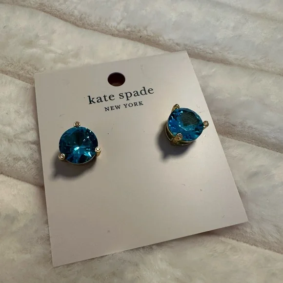 Kate Spade Rise and Shine Blue Stud Earrings - Picture 2 of 5